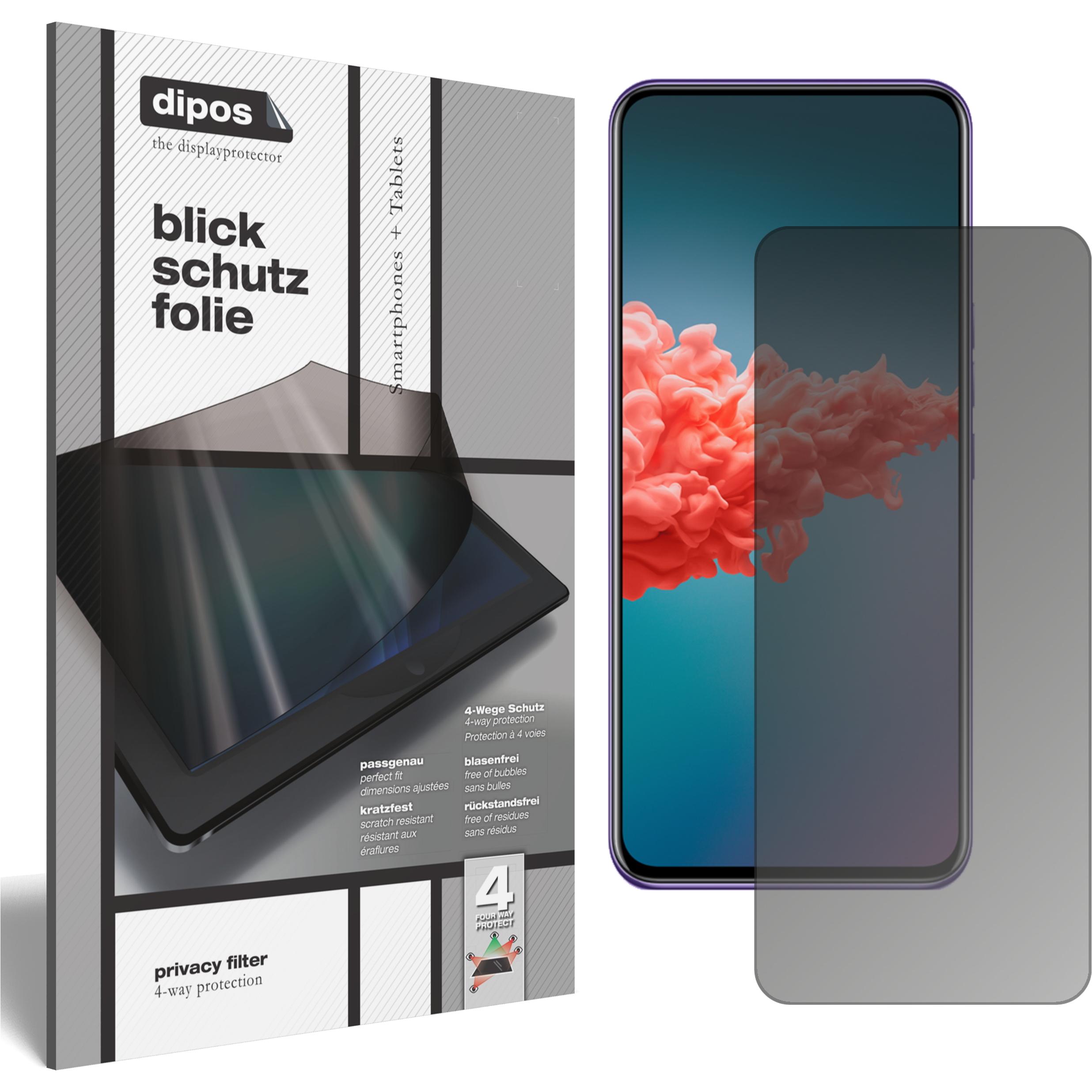 Dipos Blickschutzfolie 4-Way Privacy (1 Stück, ZTE A20 5G), Smartphone Schutzfolie, Transparent