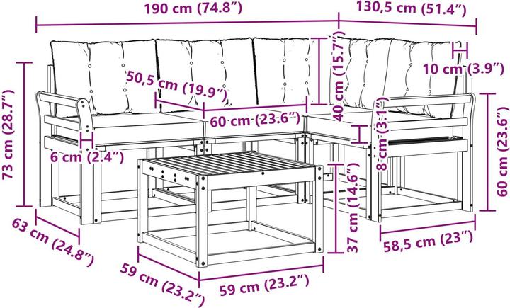 Image du produit vidaXL Outdoor-Sofa