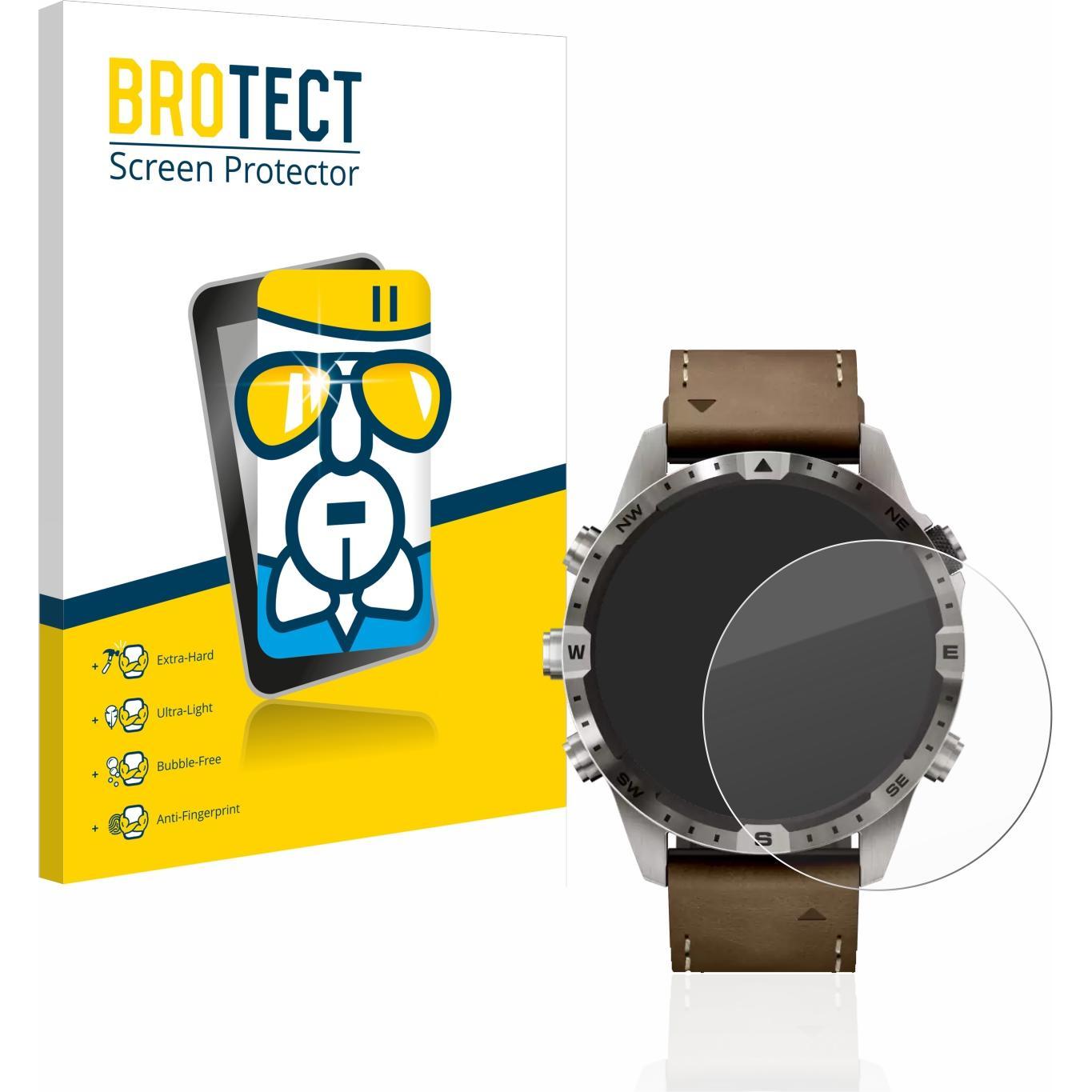 BROTECT AirGlass Panzerglasfolie, Smartwatch Schutzfolie, Transparent