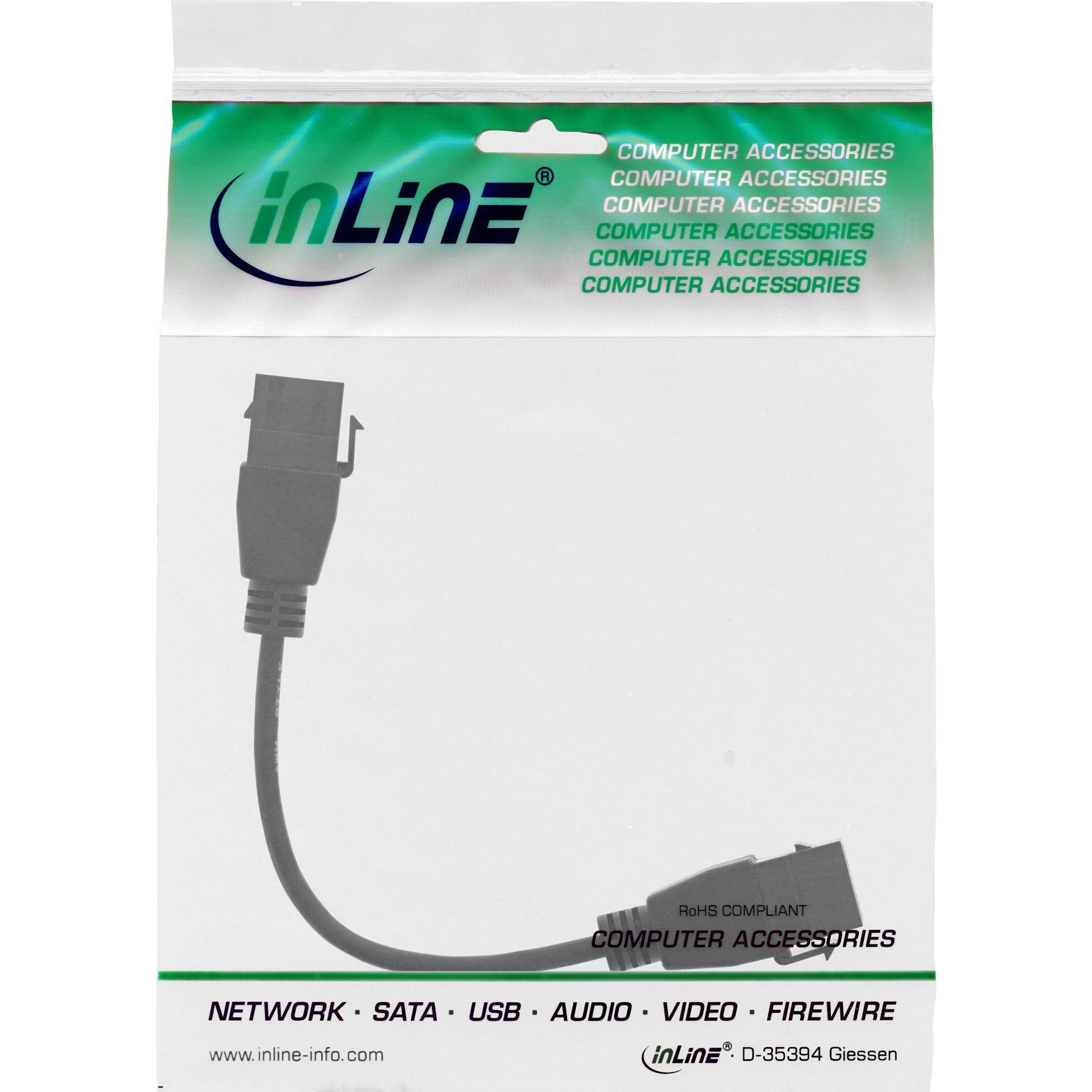 Thumbnail - InLine USB 3.2 Gen1 2x Keystone Adapterkabel, 2x USB A Keystone Buchse, 0,2m (0.20 m, USB 3.2 Gen 1), USB Kabel