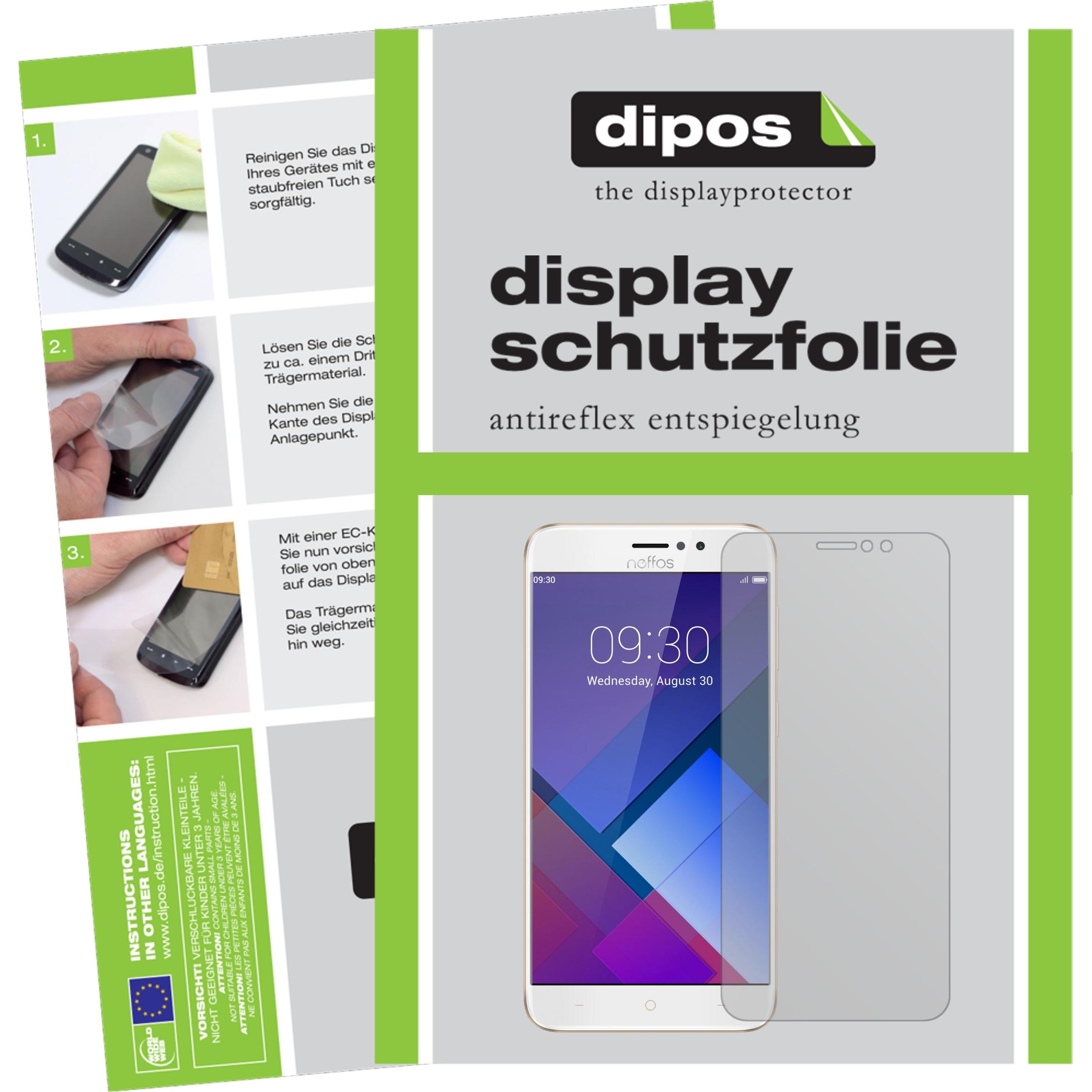 Dipos Displayschutzfolie Antireflex (5 Stück, TP-Link Neffos C7), Smartphone Schutzfolie, Transparent