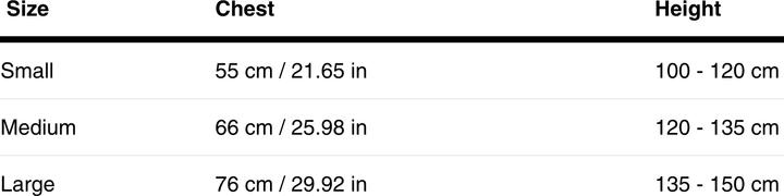 Valori nutrizionali e ingredienti Flaxta Behold Junior (L, Paraschiena, Esemplare unico)