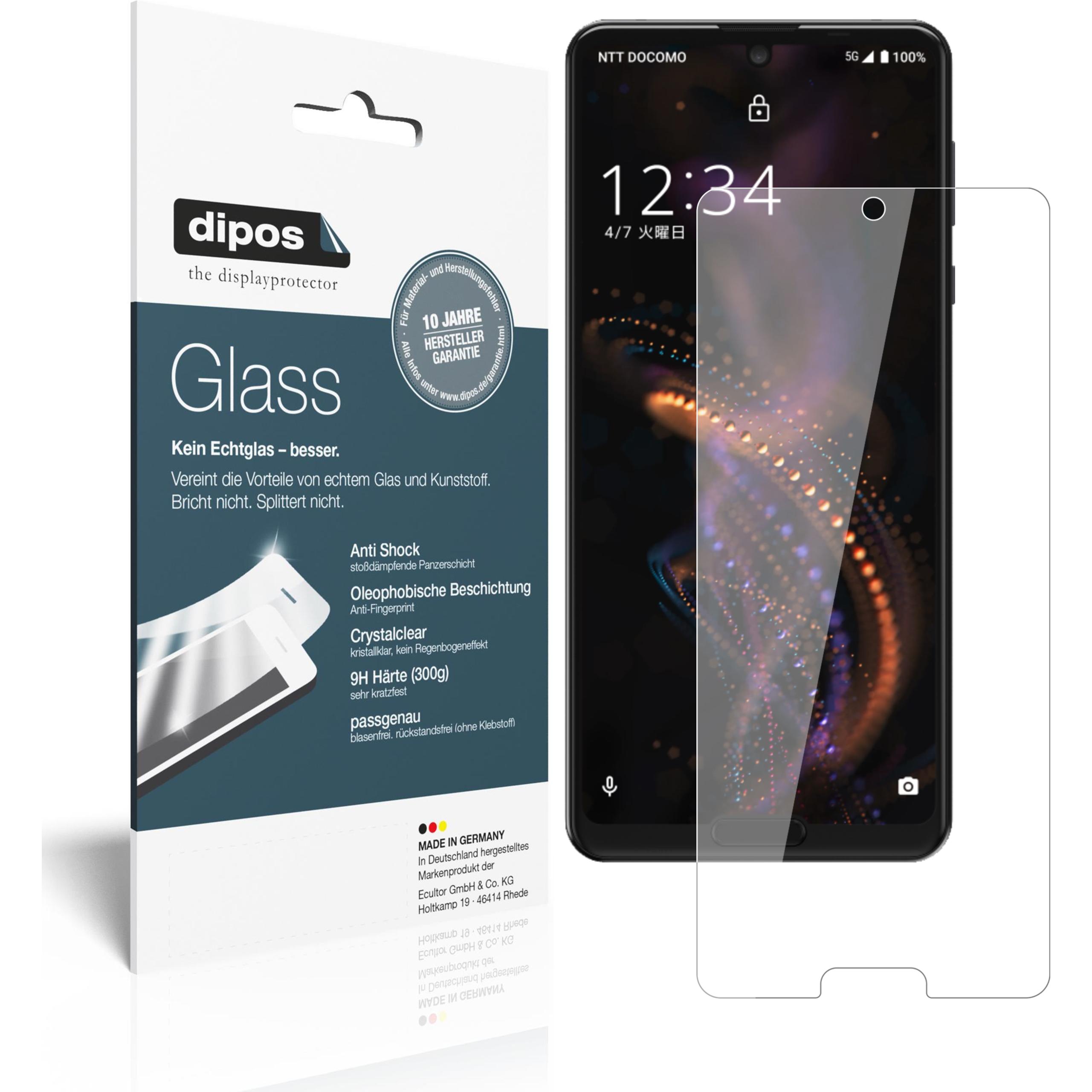 Dipos Displayschutz Anti-Shock (2 Stück, Sharp Aquos R5G), Smartphone Schutzfolie, Transparent