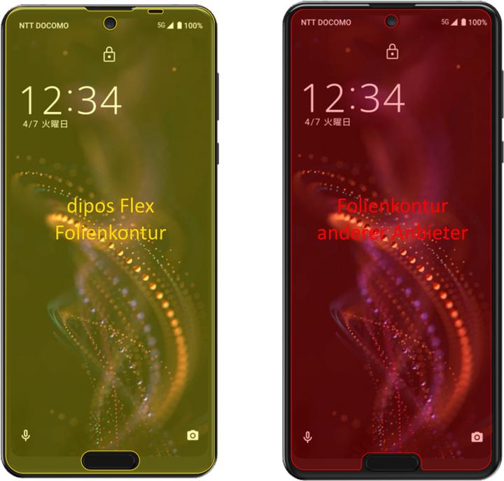 Produktbild Dipos Displayschutzfolie Full-Cover 3D (2 Stück, Sharp Aquos R5G)