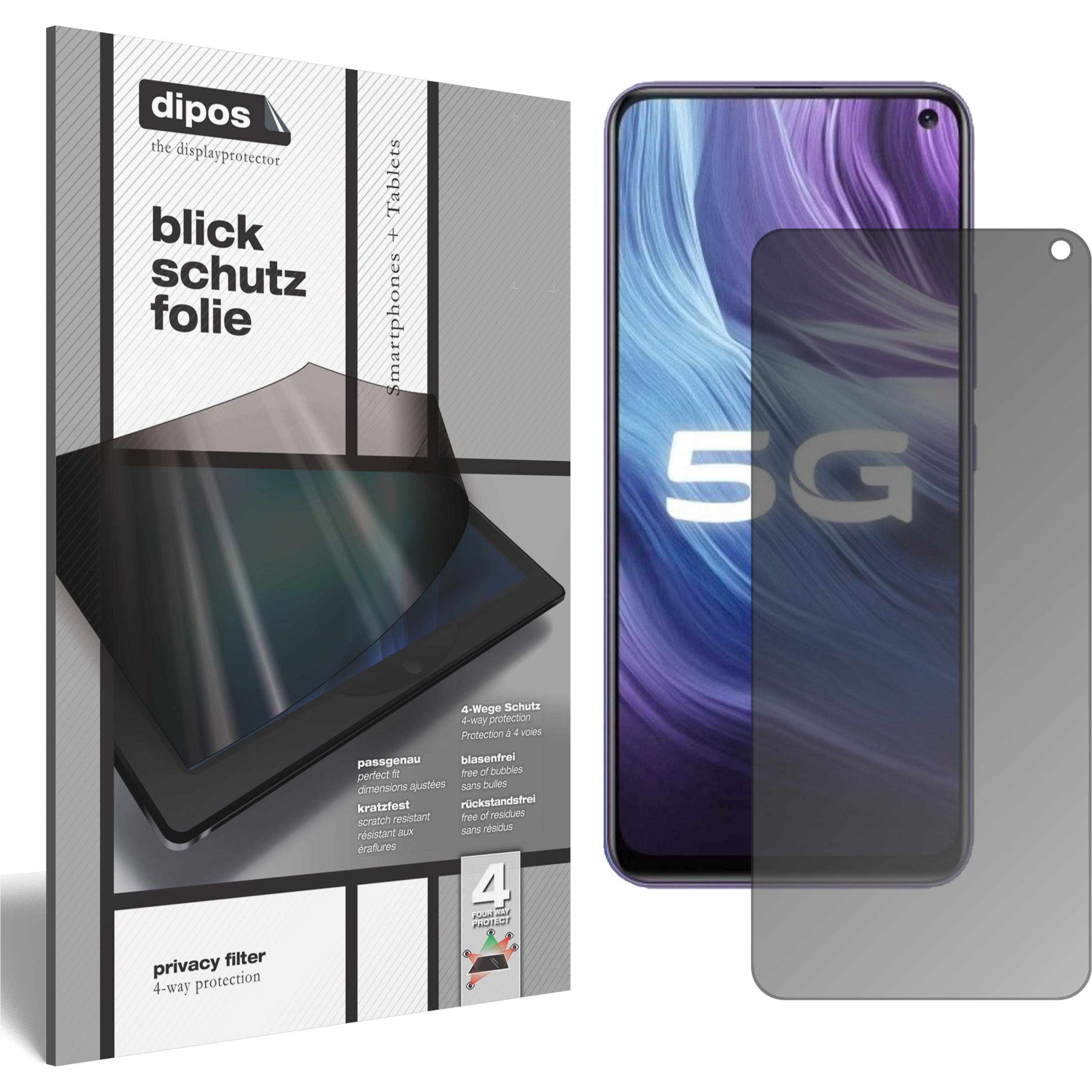 Thumbnail - Dipos Blickschutzfolie 4-Way Privacy (1 Stück, Vivo Z6 5G), Smartphone Schutzfolie, Transparent