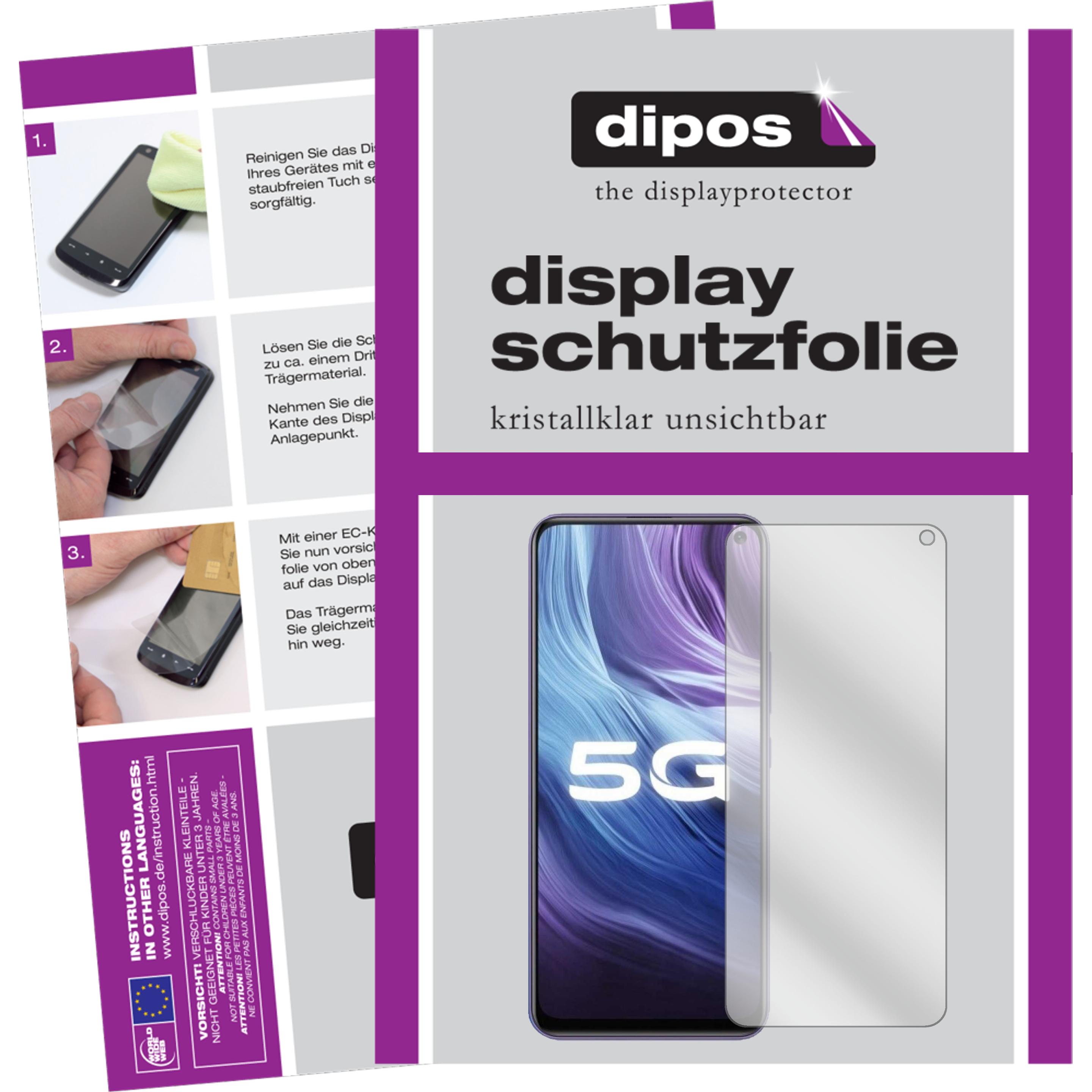 Dipos Displayschutzfolie Crystalclear (2 Stück, Vivo Z6), Smartphone Schutzfolie, Transparent