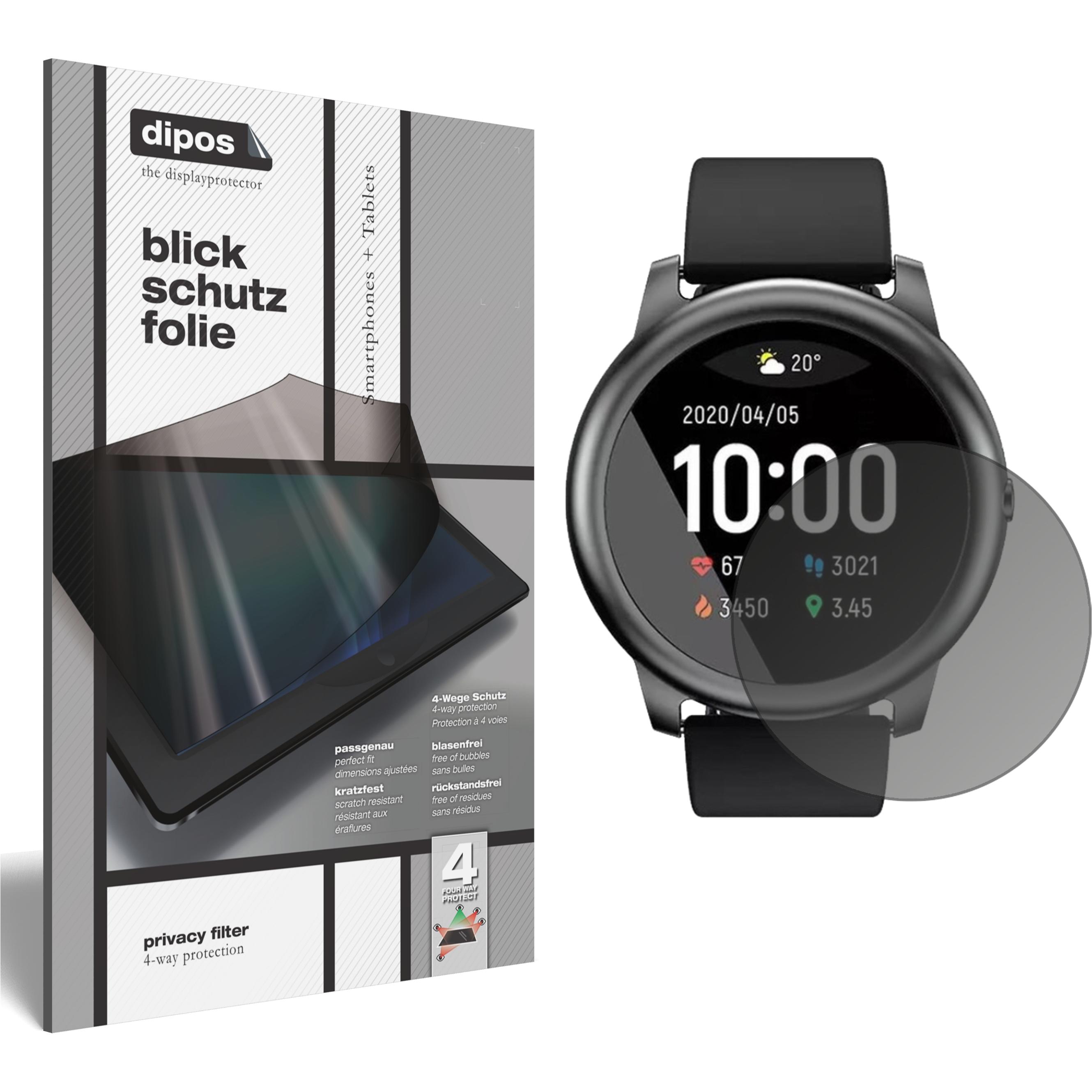Dipos Blickschutzfolie 4-Way Privacy, Smartwatch Schutzfolie, Transparent