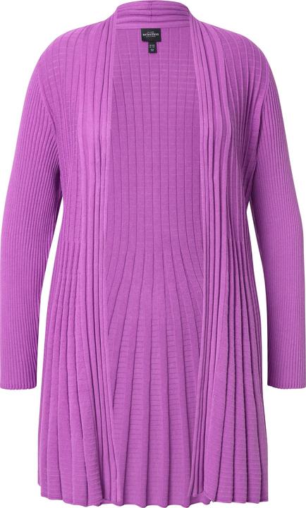 Produktbild Ulla Popken Plissee-Strickjacke, A-Linie, Schalkragen, Langarm (58)
