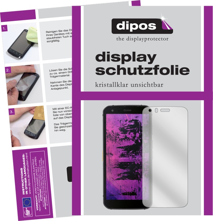 Actual product image Dipos Screen Protector Crystalclear (2 Piece, Cat S62 Pro)