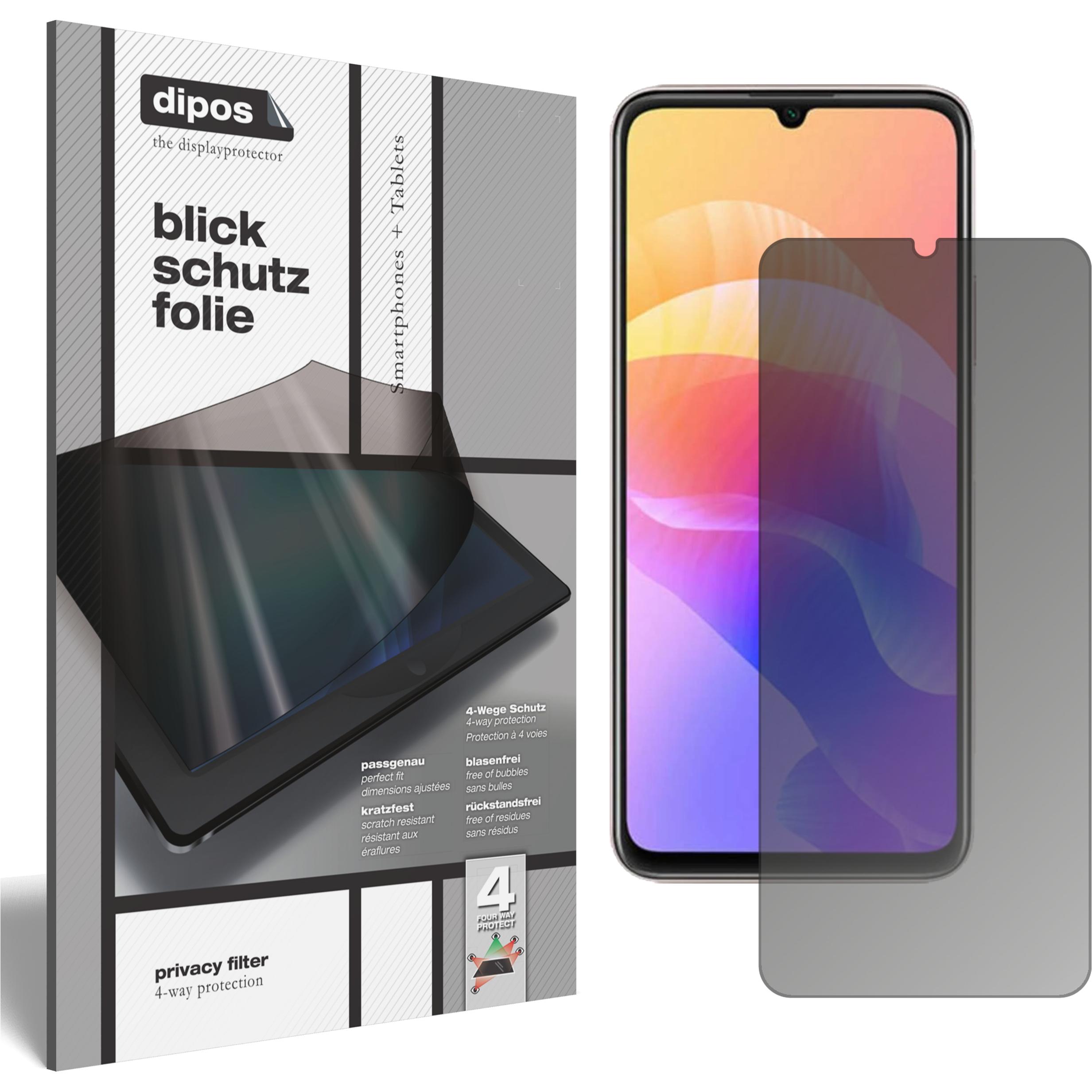 Dipos Blickschutzfolie 4-Way Privacy (1 Stück, Huawei Enjoy 20 5G), Smartphone Schutzfolie, Transparent