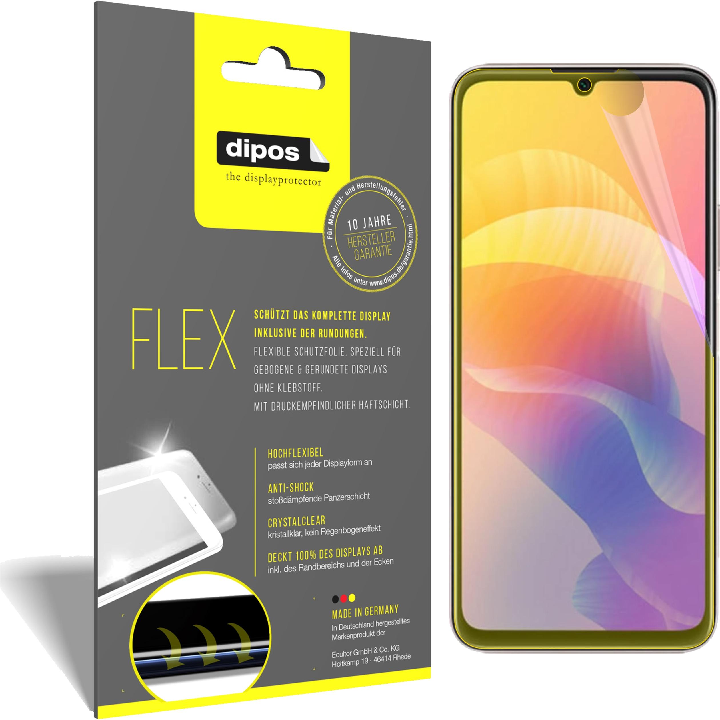 Dipos Displayschutzfolie Full-Cover 3D (3 Stück, Huawei Enjoy 20 5G), Smartphone Schutzfolie, Transparent