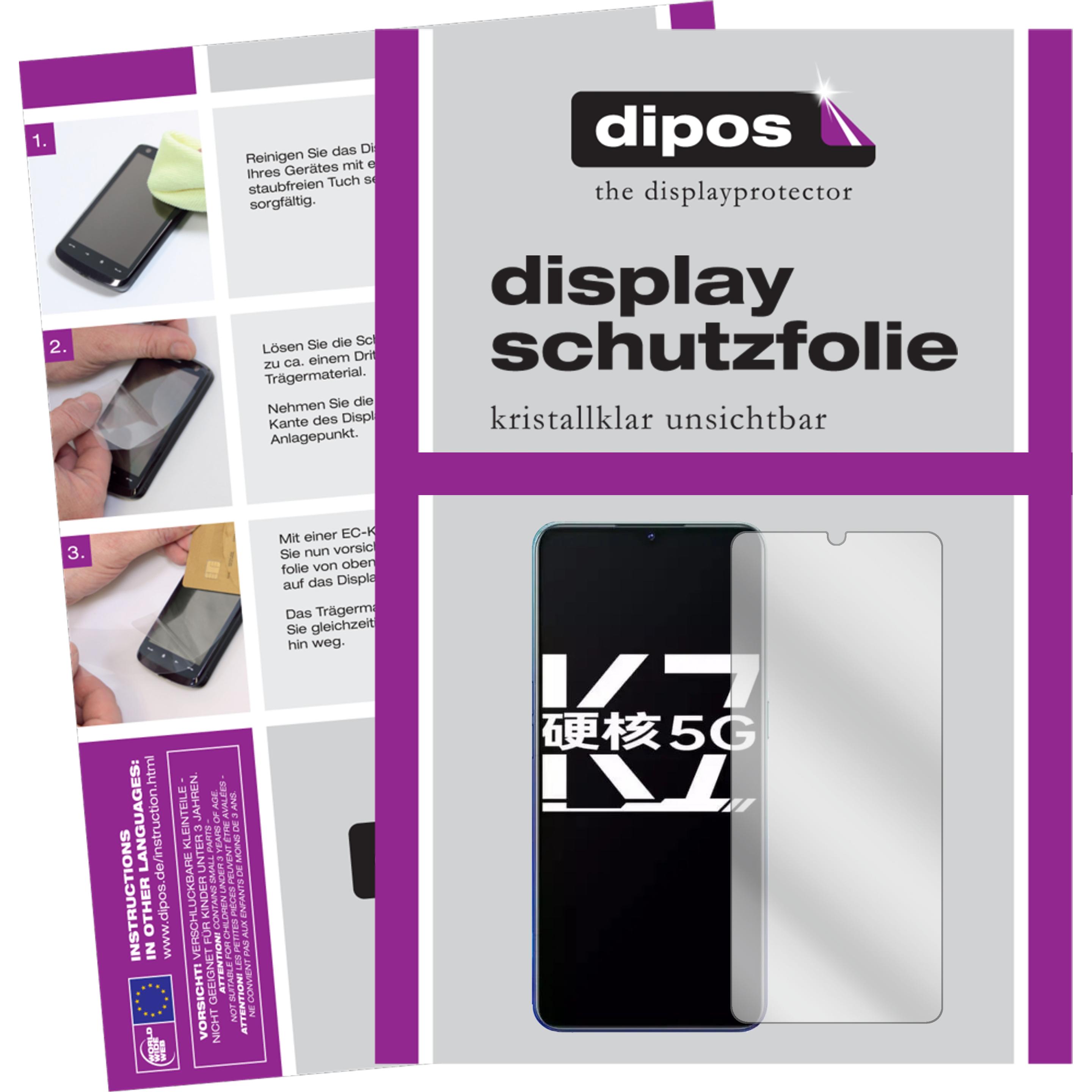 Dipos Displayschutzfolie Crystalclear (2 Stück, Oppo K7 5G), Smartphone Schutzfolie, Transparent