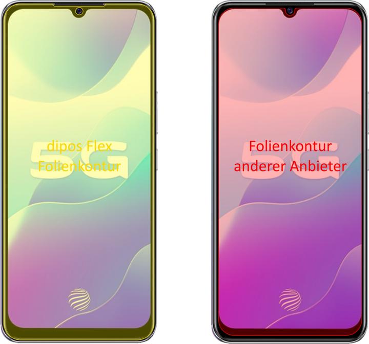 Produktbild Dipos Displayschutzfolie Full-Cover 3D (3 Stück, Vivo Y73s 5G)