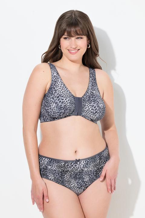 Produktbild Ulla Popken Bustier, Leomuster, Vorderverschluss, bügellos (130 D)