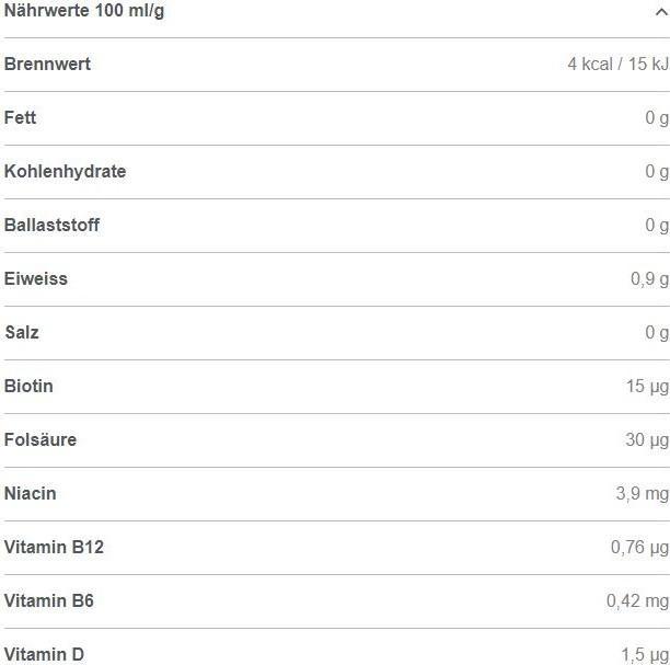 Valori nutrizionali e ingredienti Nocco BCAA Golden Grape del Sol (330ml) (Pompelmo, 1 x)