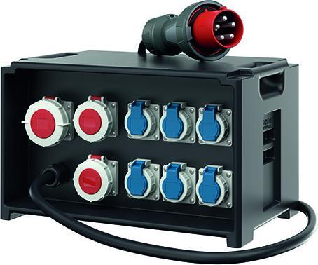 Image du produit Mennekes MEN 9500719 Combinaison de prises, IP67 3xCEE 6xSCHUKO (6 x, CEE 32/3)