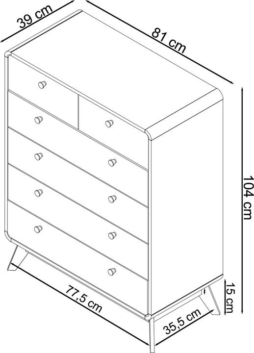 Image du produit Loft 24 Cassie (81 x 39 x 104 cm)