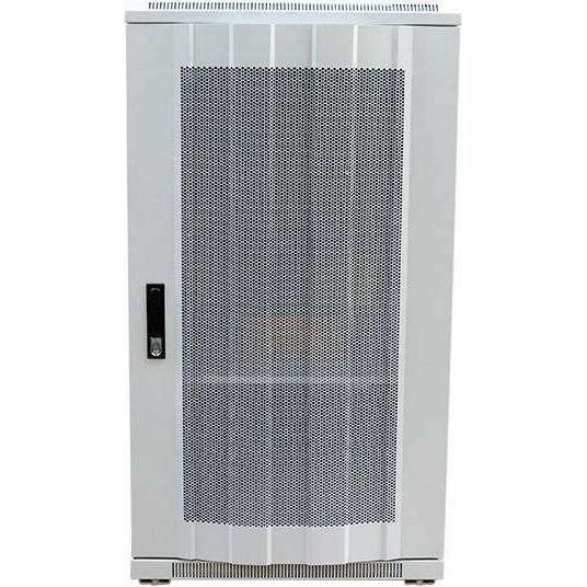 Allnet 19"Schrank, 42HE, B600/T1200mm, perforierte Blechtüren, Lichtgrau, SNB-Serie (10.87 HE, 19 Zoll Rack), Serverschr...