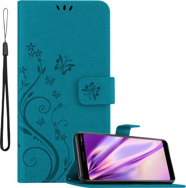 Actual product image Cadorabo Flower Book Case for Nokia 7 PLUS (Nokia 7 Plus)