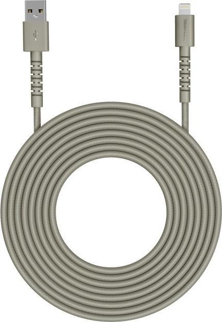 Image du produit Fresh'N Rebel Fresh 'n Rebel USB-A zu Lightning silicone geflochtenes Kabel "FlexWave" 2m, Dried Green (2 m, 30 W)