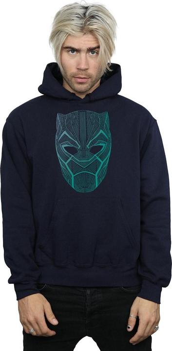 Actual product image Mens Black Panther Tribal Mask Hoodie (XL)