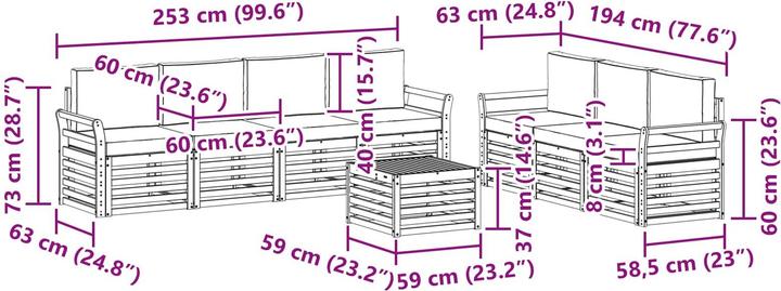 Produktbild vidaXL Outdoor-Sofa