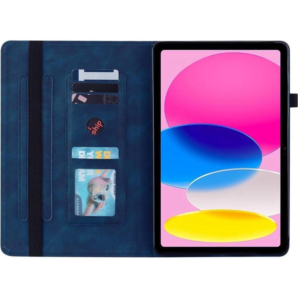 Thumbnail - Cover-Discount iPad 2022 (10.Gen) - Schutzhüllle mit Zipper Tasche blau (iPad 2022 (10. Gen)), Tablet Hülle, Blau
