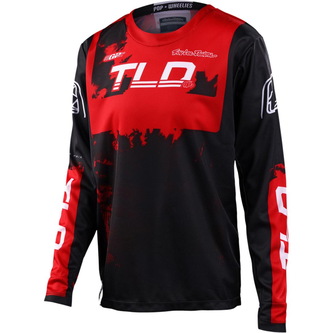 Troy Lee Designs, Unisex, Velotrikot, Youth GP Jersey - Astro (M), Rot, Schwarz, M