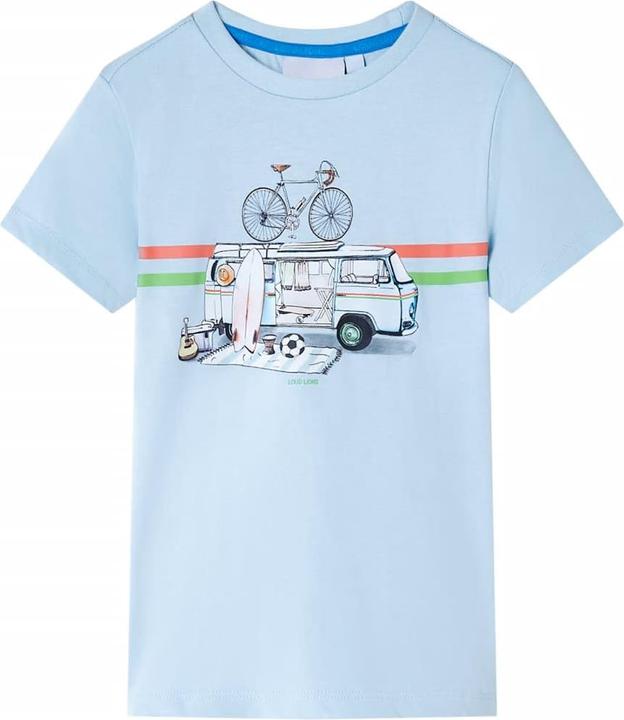 Immagine prodotto vidaXL Maglietta da bambino azzurro 116,Materiale: 100 % cotone,Colore (116)