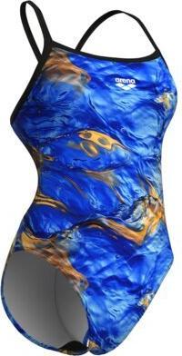 Arena W Gold Leaves Swimsuit Challenge Back (36)