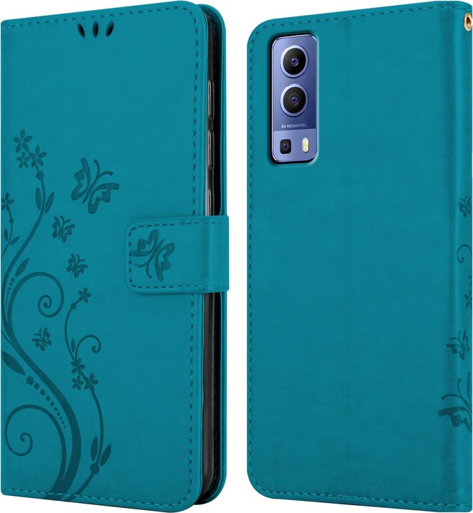 Actual product image Cadorabo Flower Book cover (Vivo Y72 5G, Vivo Y52s 5G)