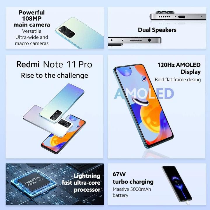 Produktbild Xiaomi Redmi Note 11 Pro (128 GB, Star Blue, 6.67")