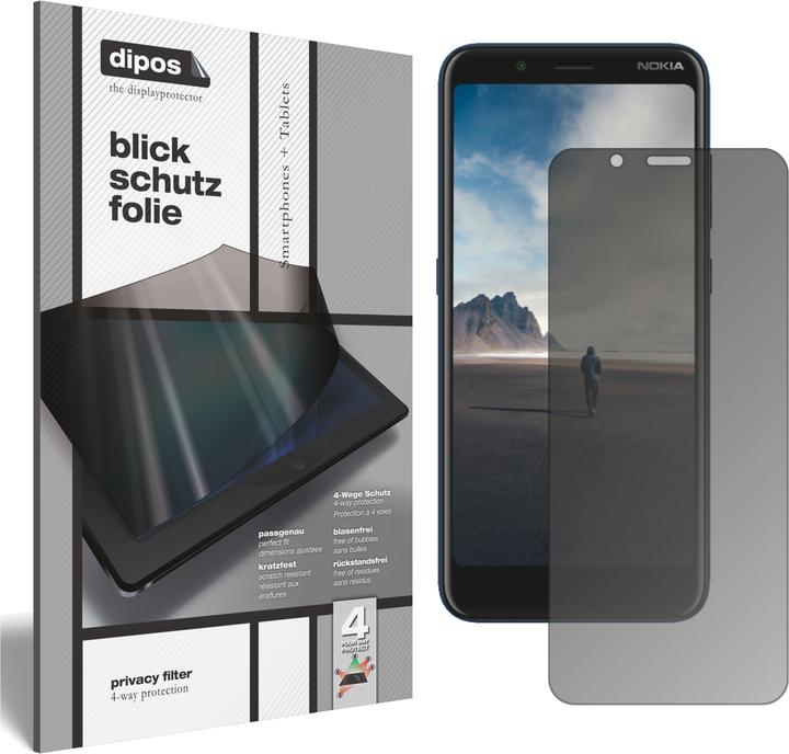 Produktbild Dipos Blickschutzfolie 4-Way Privacy (1 Stück, Nokia C2 Tennen)