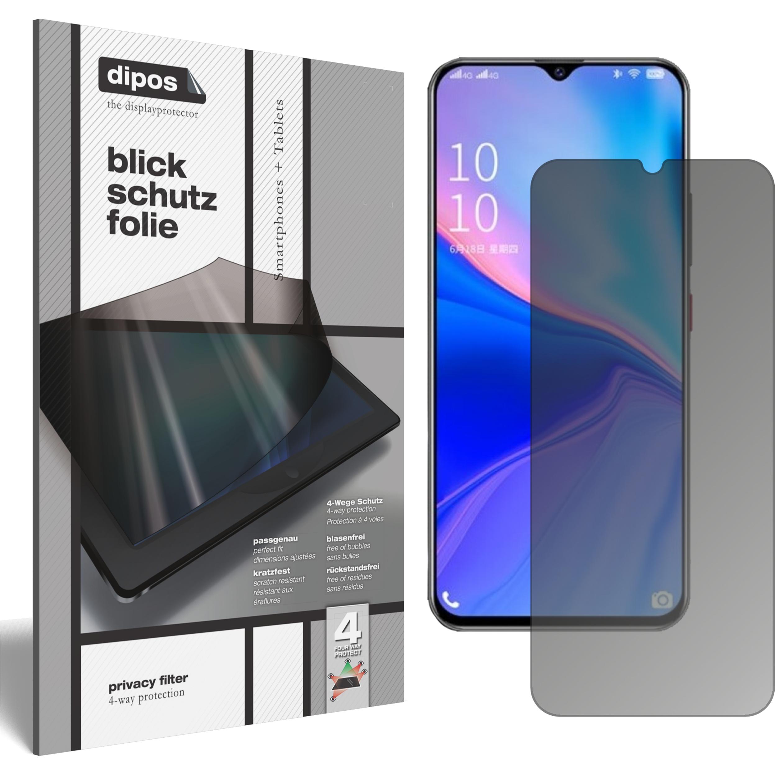 Dipos Blickschutzfolie 4-Way Privacy (1 Stück, Coolpad Cool10), Smartphone Schutzfolie, Transparent