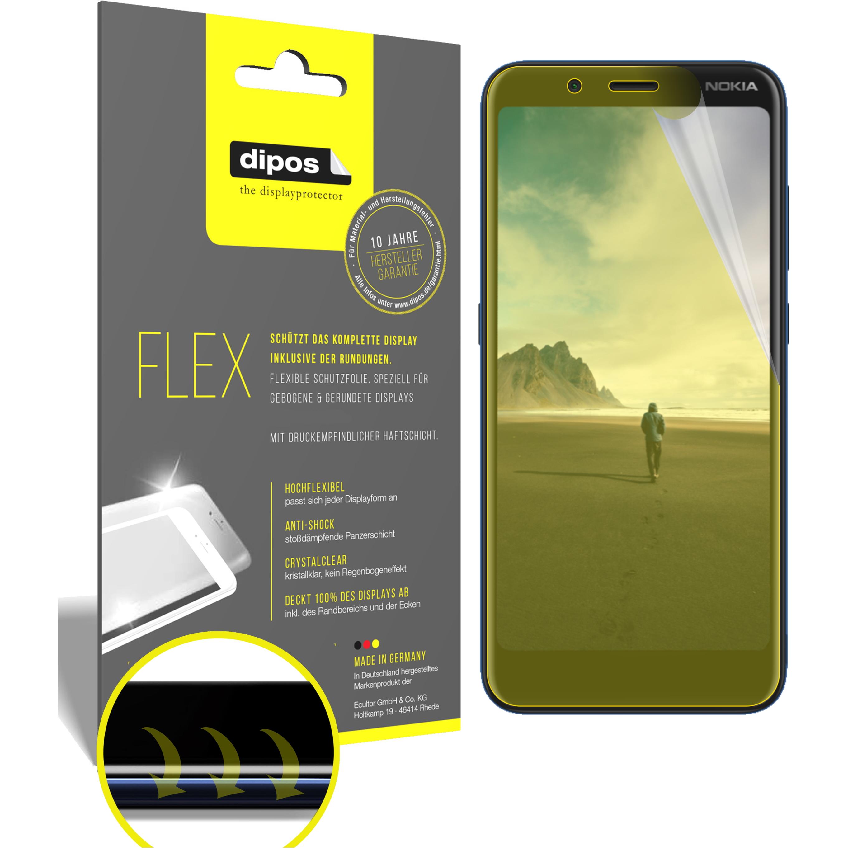 Thumbnail - Dipos Displayschutzfolie Full-Cover 3D (3 Stück, Nokia C2 Tava), Smartphone Schutzfolie, Transparent