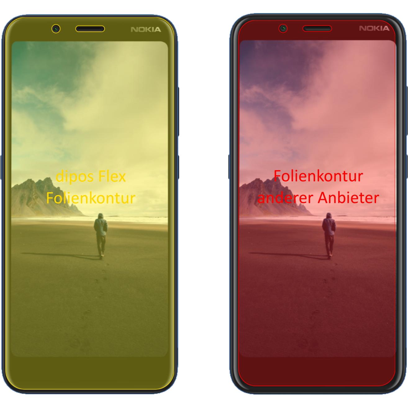 Thumbnail - Dipos Displayschutzfolie Full-Cover 3D (3 Stück, Nokia C2 Tava), Smartphone Schutzfolie, Transparent