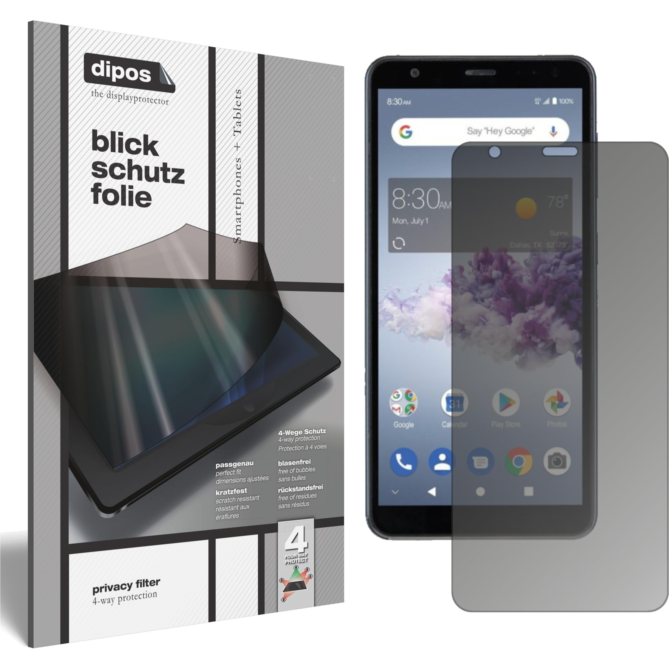 Thumbnail - Dipos Blickschutzfolie 4-Way Privacy (1 Stück, ZTE Blade A3 Prime), Smartphone Schutzfolie, Transparent