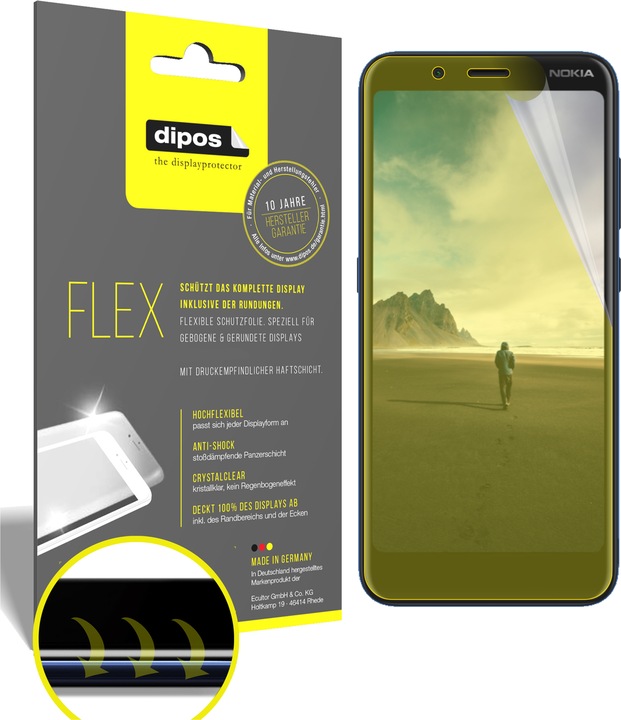 Image du produit Dipos Film de Protection d’écran Full-Cover 3D (2 pièce(s), Nokia C2 Tennen)