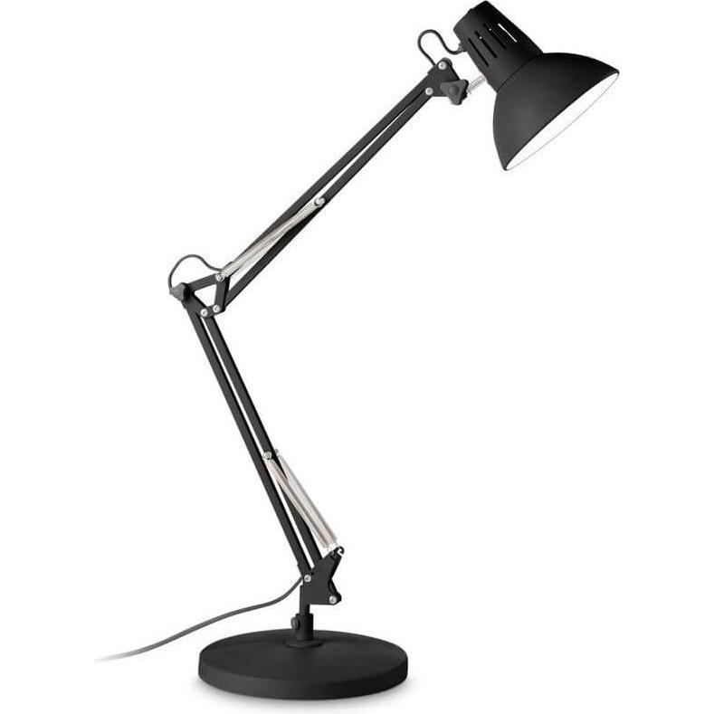 Ideal lux, Tischlampe, WALLY Tischleuchte E27 ⌀160mm Schwarz 265278 (E27)
