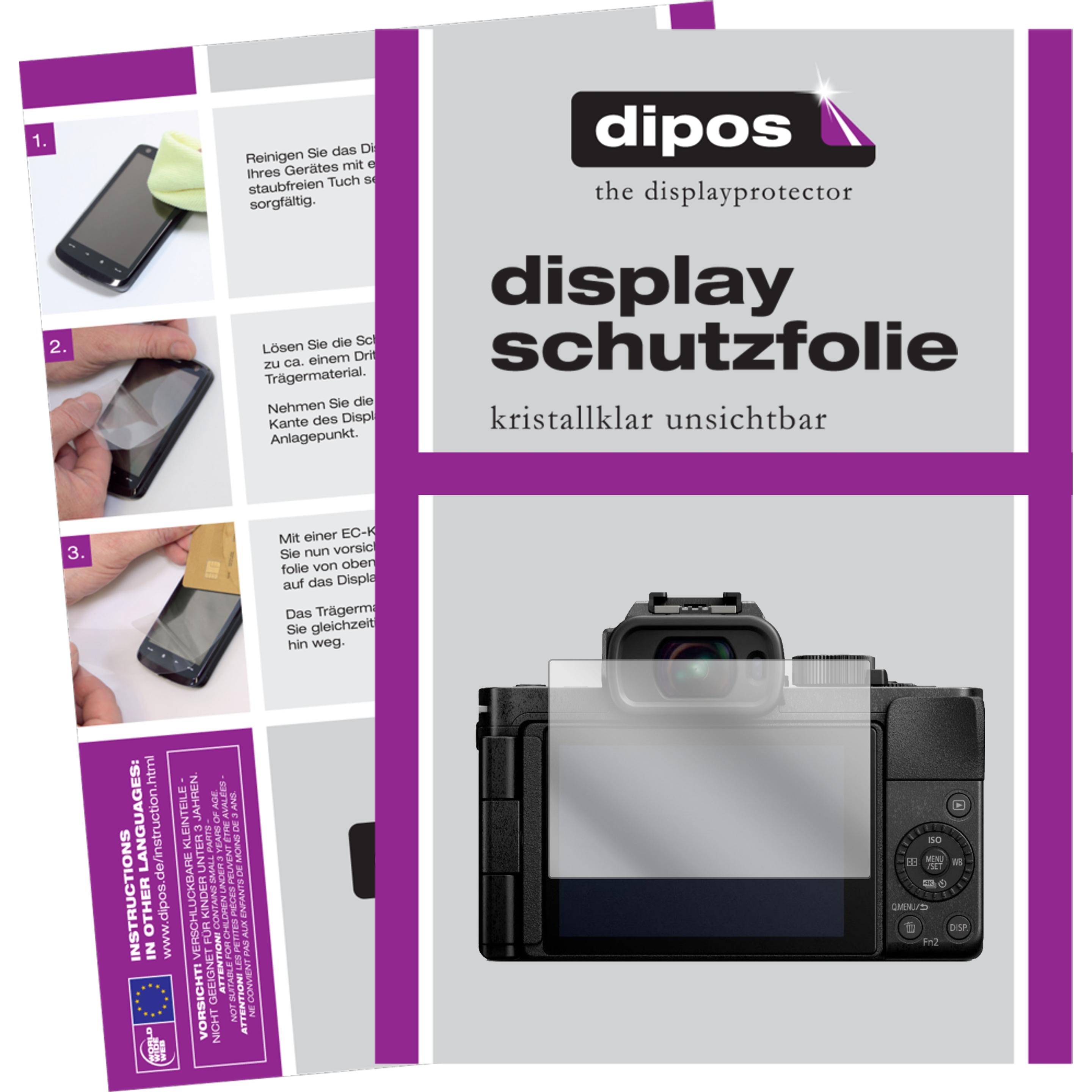 Dipos Displayschutzfolie Crystalclear (Displayschutz, Panasonic Lumix DC-G100), Kameraschutz, Transparent
