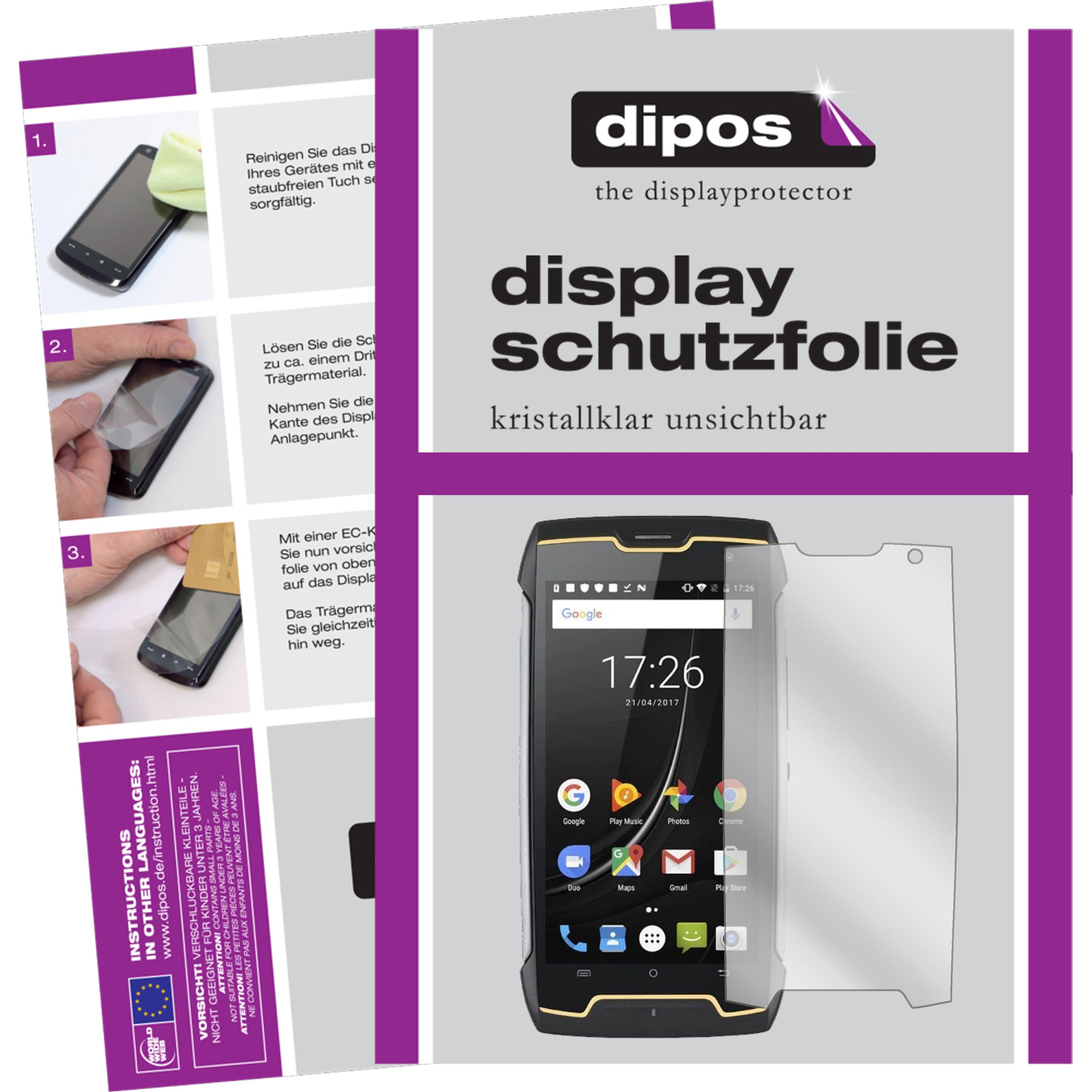 Dipos Displayschutzfolie Crystalclear (2 Stück, Cubot King Kong CS), Smartphone Schutzfolie, Transparent