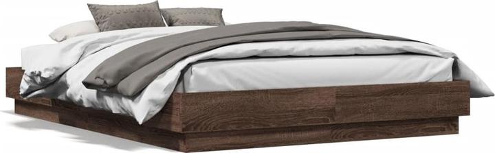 VidaXL Bettgestell mit LED Sonoma-Eiche (135 x 190 cm)