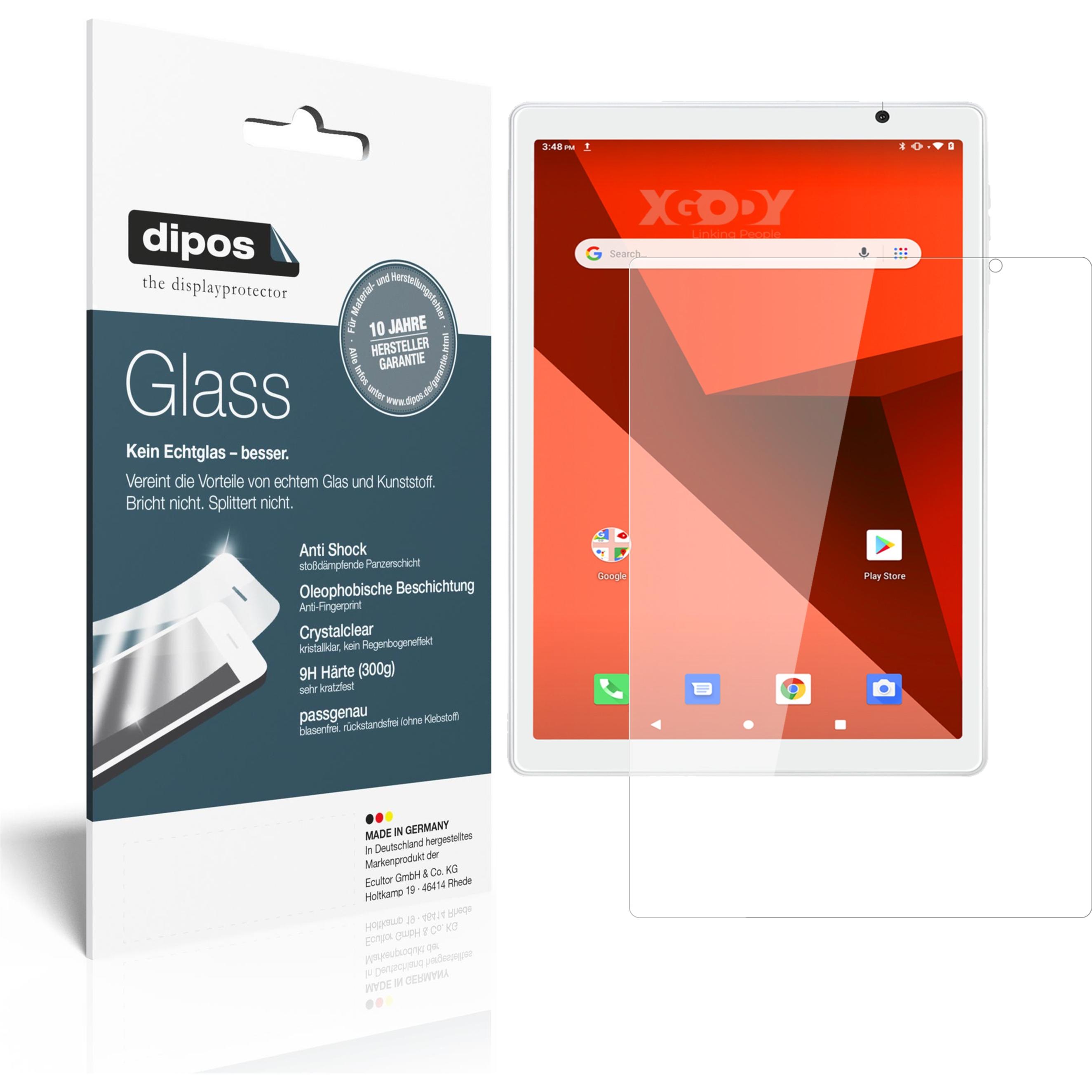 Dipos Displayschutz Anti-Shock (2 Stück, Xgody Y101), Tablet Schutzfolie