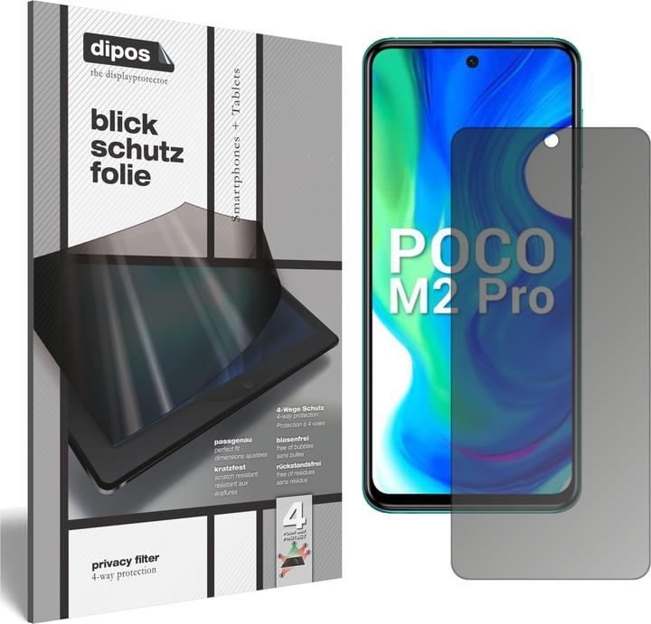 Actual product image Dipos Screen Protector 4-Way Privacy (1 Piece, Xiaomi Poco M2 Pro)