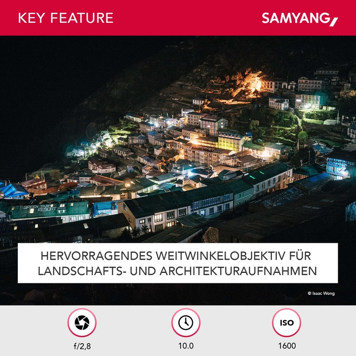 Produktbild Samyang 14mm T3.1 VDSLR II Canon EF (Canon EF-M, Vollformat)