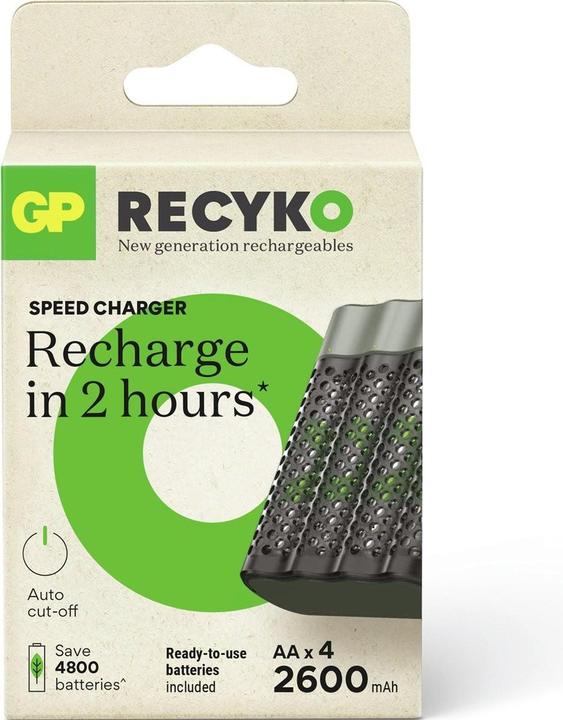 Actual product image GP Batteries ReCyko M451/270 4-Port USB Ladegerät inkl.4xAA NiMh 2600mAh (4 pcs., AA, AAA)