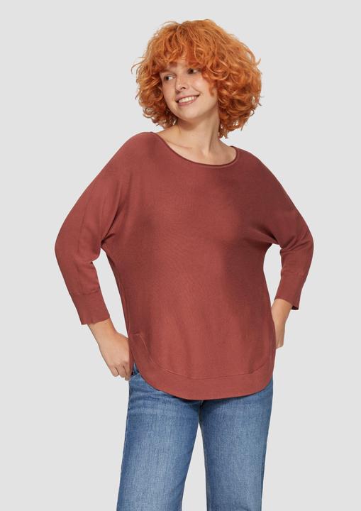Image du produit s.Oliver Strickpullover Viskosemix-Pullover mit Fledermausärmeln (S)