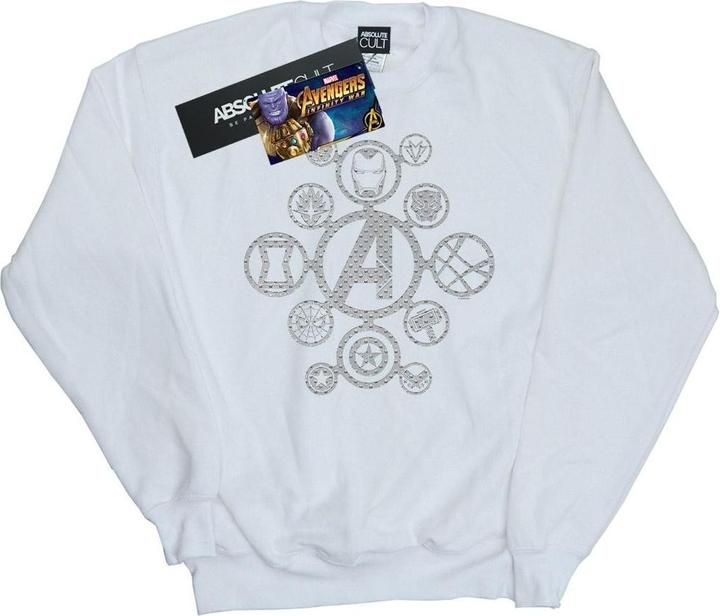 Produktbild Avengers Infinity War Distressed Metall Ikonen Baumwolle Sweatshirt (L)