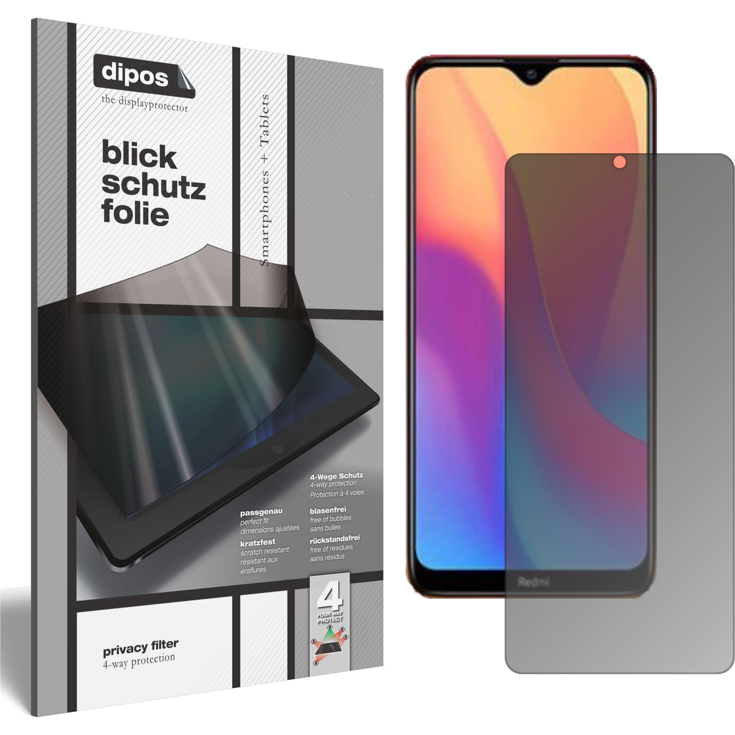 Dipos Blickschutzfolie 4-Way Privacy (1 Stück, Xiaomi Redmi 9C), Smartphone Schutzfolie, Transparent