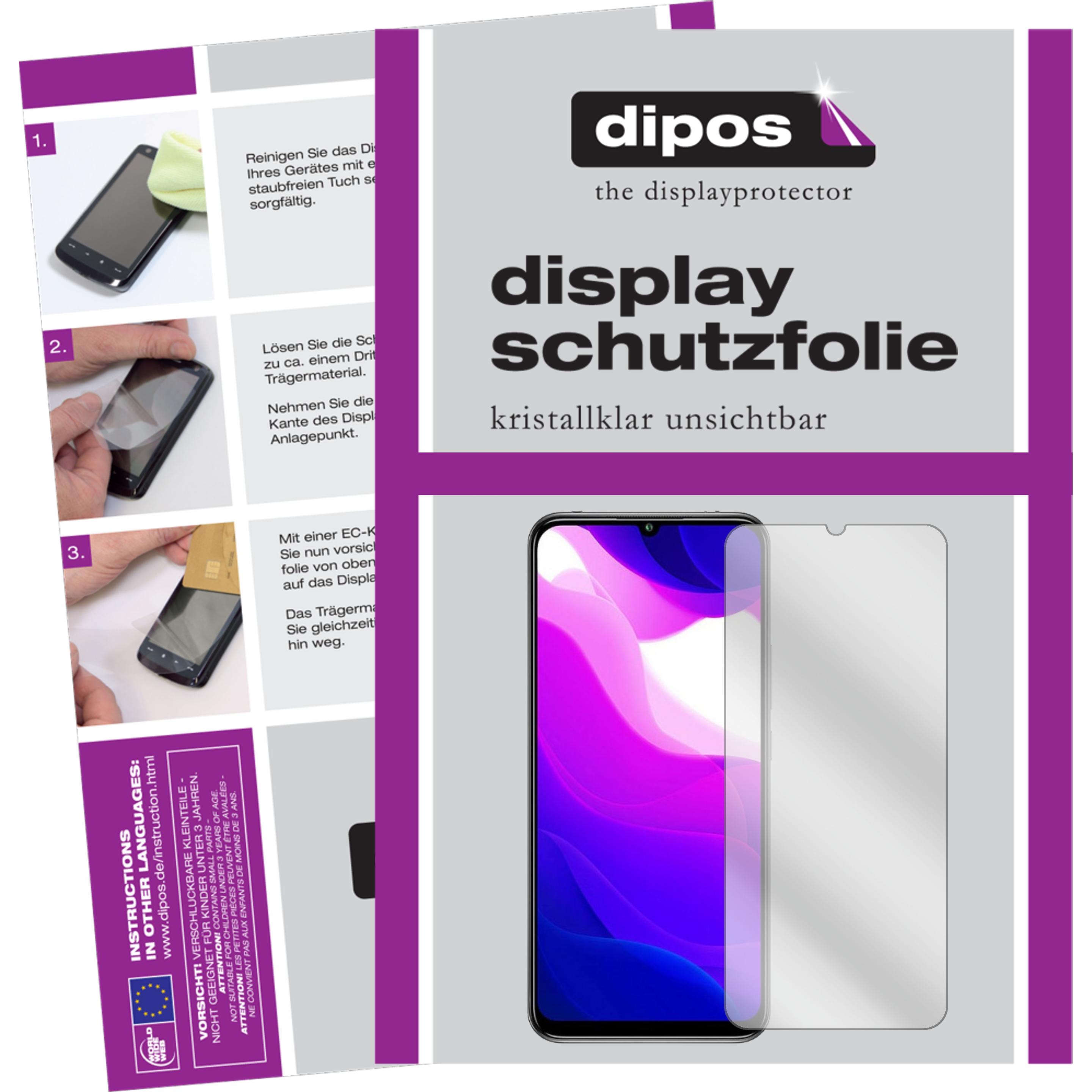 Dipos Displayschutzfolie Crystalclear (2 Stück, Xiaomi Mi 10 Lite 5G), Smartphone Schutzfolie, Transparent